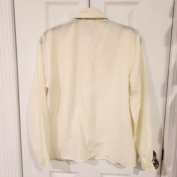 SHIP'N SHORE Cream Bloud with Detachable Collar Bow - Picture 3 of 3